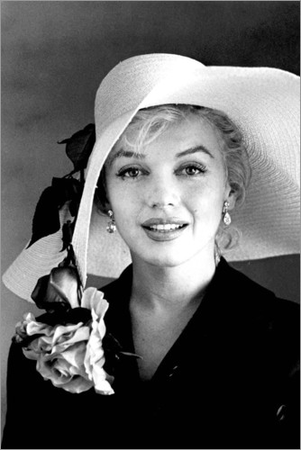 Poster Marilyn Monroe with White Hat