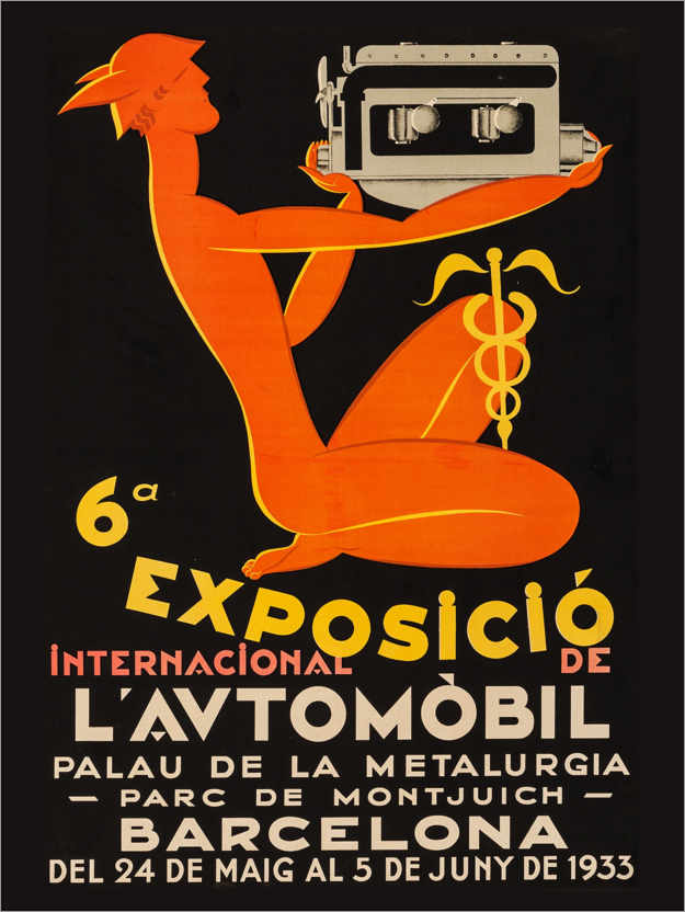 Poster Exposicio international de l'automobil 1933