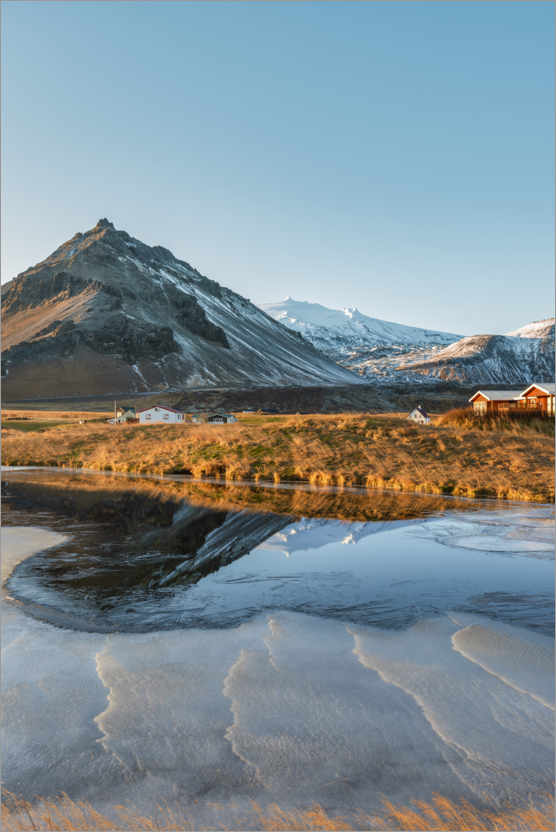 Poster Winter landscape in Iceland