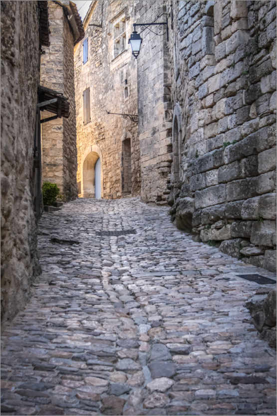 Poster Old alley in the Provence village Lacoste