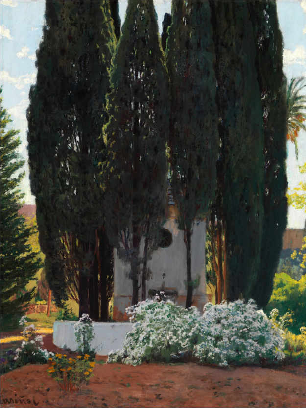 Poster Fountain of the cypress
