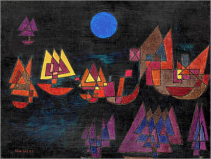Aluminium print  Ships in the dark - Paul Klee