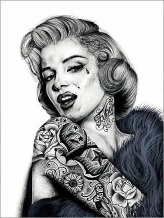 Acrylic print  Marilyn Monroe - Inked Ikons