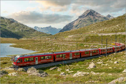 Acrylic print  Railway at Bernina Pass | Switzerland - Olaf Protze