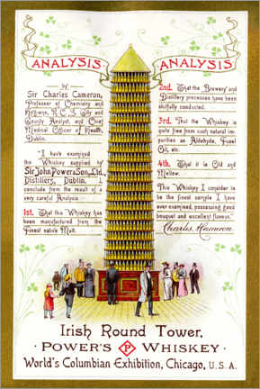 Acrylic print  Irish round tower - Advertising Collection