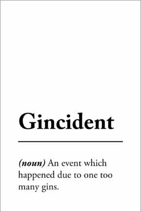Poster  Gincident Definition - Typobox