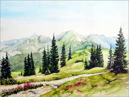 Canvas print  Mountain landscape on the Planai - Burkhard Posanski