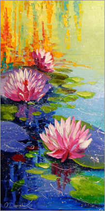 Poster Water lilies in the pond