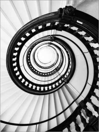Wood print  Spiral staircase II - Magda Izzard