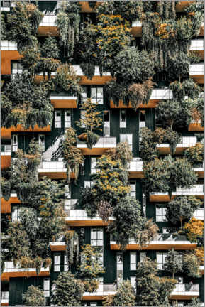 Poster Bosco Verticale Towers In Milan