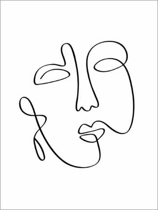 Wall sticker  Face of Muse - Art Couture