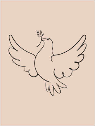 Aluminium print  Dove of peace