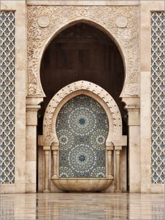Aluminium print  Hassan II Mosque, Casablanca, Morocco - Art Couture
