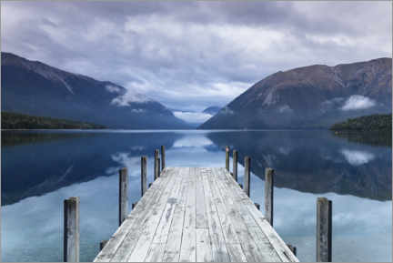 Acrylic print  Jetty on Lake Rotoiti, New Zealand - Markus Lange