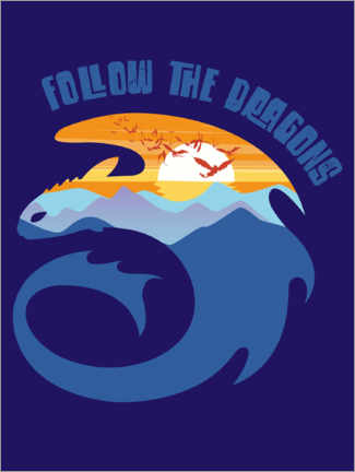 Wall sticker  Follow the dragons