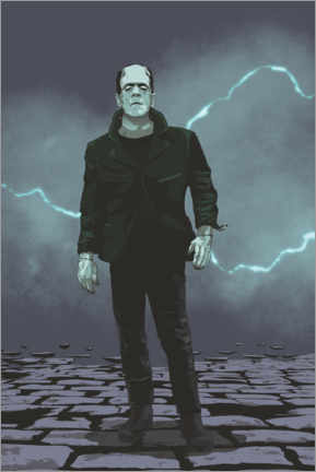 Poster  Frankenstein - electrifying