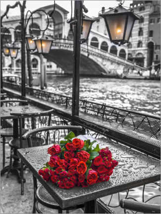 Aluminium print  Romance in Rialto, Venice - Assaf Frank