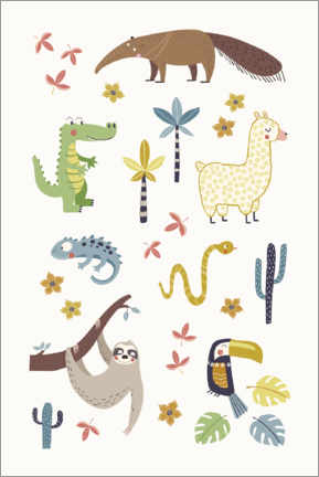 Wall sticker  My favorite animals - Marta Munte