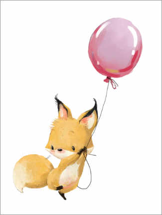 Canvas print  Fox with a balloon - Kidz Collection