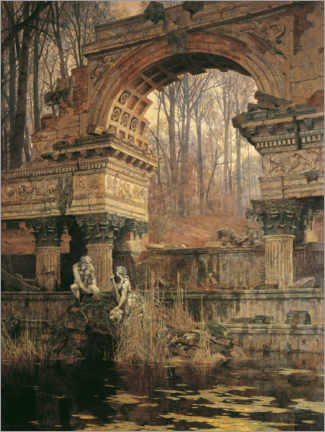 Canvas print  The Roman ruins in Schönbrunn - Carl Moll