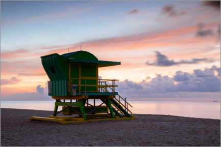 Poster Sunrise at Miami beach