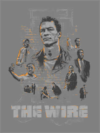 Wood print  The Wire, season 5 - The Usher designs