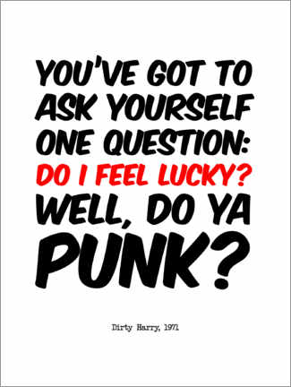 Poster Dirty Harry quote