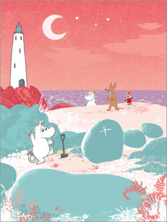 Acrylic print  The Moomins at the Beach