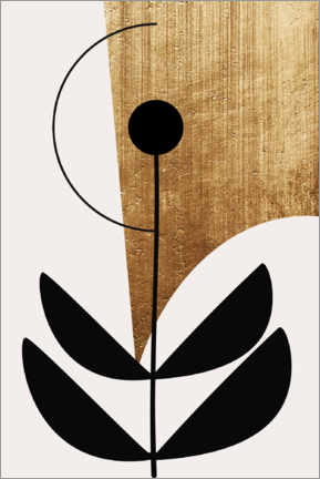 Wood print  Nara Nero - KUBISTIKA