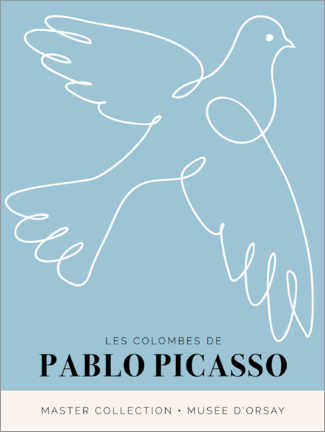 Aluminium print  Pablo Picasso - Les colombes