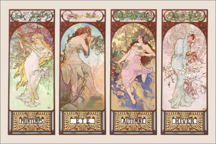 Poster  The four Seasons II - Alfons Mucha
