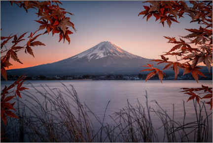 Poster Mt Fuji at dusk