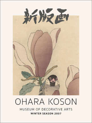 Acrylic print  Ohara Koson - Magnolia branch - Ohara Koson