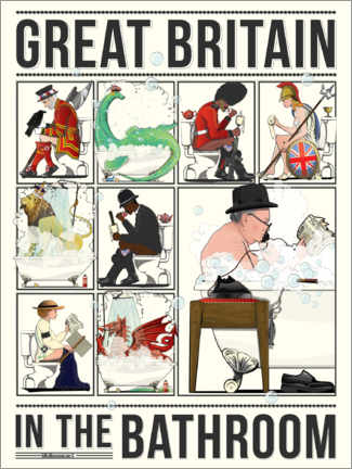 Poster Great Britain in the Bathroom