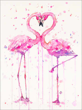 Canvas print  Flamingo Love - Sillier Than Sally