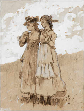 Poster Two Young Girls, 1878–79
