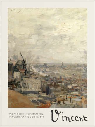 Acrylic print  View from Montmartre - Vincent van Gogh