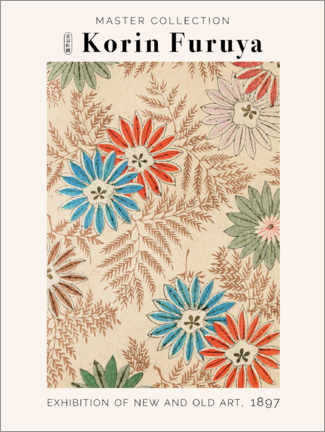 Poster Korin Furuya - Floral pattern
