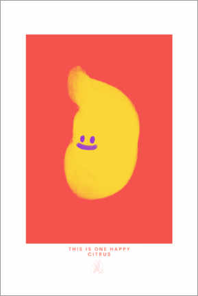 Acrylic print  This Is One Happy Citrus - Lisa Ketty