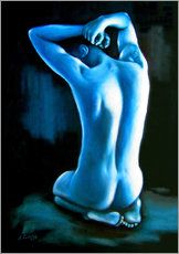 Gallery print  Male nude in blue - Marita Zacharias