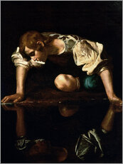 Foam board print  Narcissus - Michelangelo Merisi (Caravaggio)