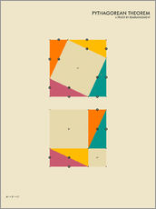 Wall sticker  Pythagorean theorem - Jazzberry Blue