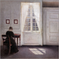 Gallery print  Interior with sunlight on the floor - Vilhelm Hammershøi