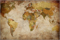 Wall sticker  Vintage World Map
