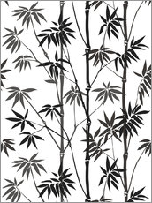 Wall sticker  Bamboo black / white