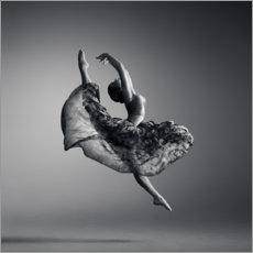 Acrylic print  Ballerina jumping high - Johan Swanepoel