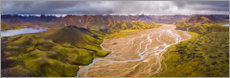 Poster River delta in the Icelandic highlands