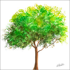 Poster Simple Green Tree