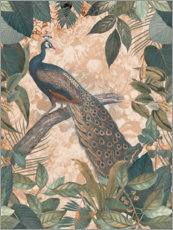 Foam board print  Vintage Peacock - Andrea Haase