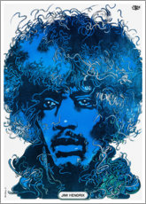 Poster Jimi Hendrix - Wire Portrait